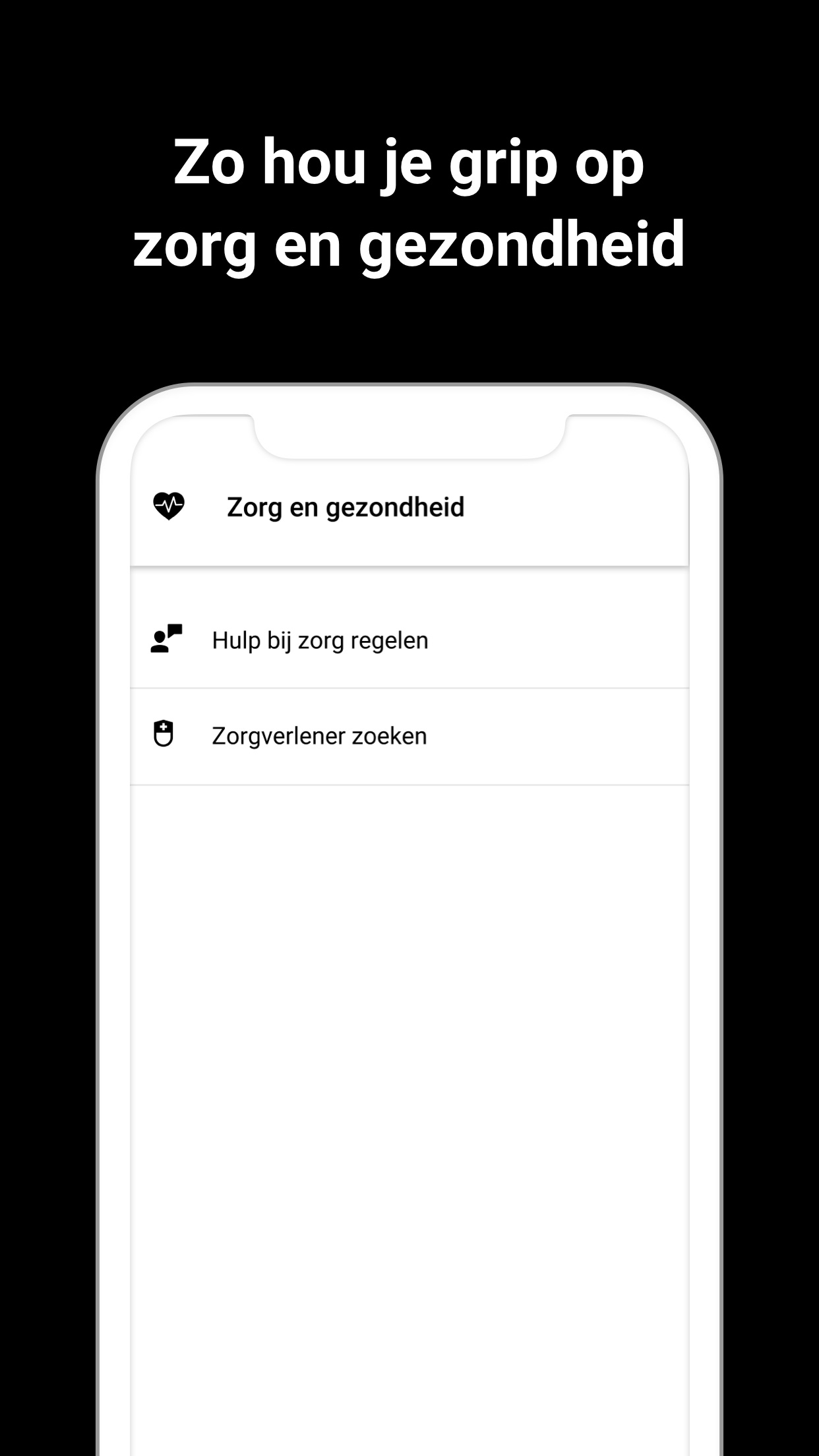 Zorgapp Grip op gezondheid